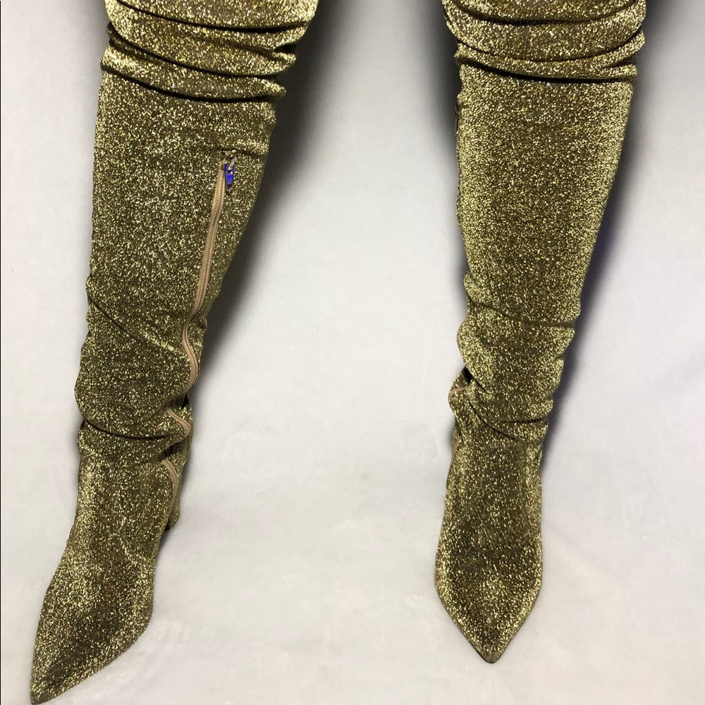 Knee high heel boots